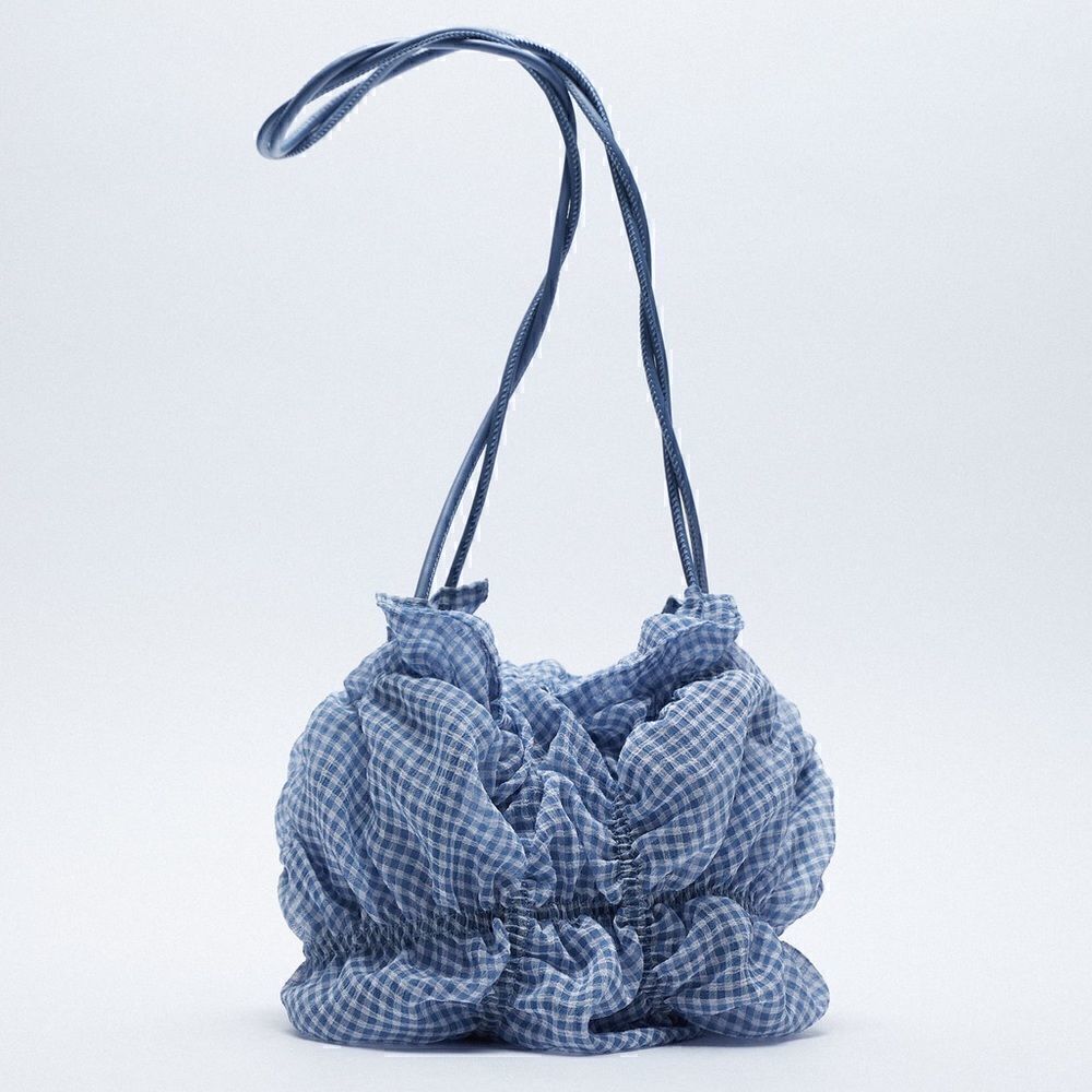 ZARA GINGHAM ORGANZA BAG